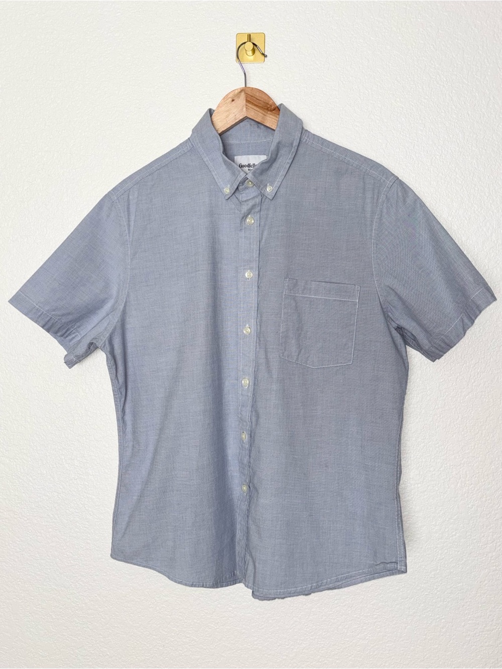 Goodfellow & Co Men’s L Blue Cotton Stretch Button Down Shirt